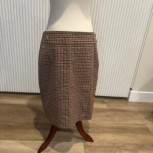 ANN TAYLOR Women's Plaid Pencil Skirt Size 8